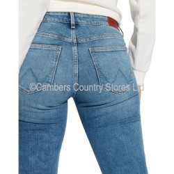 Wrangler Ladies Jeans Straight Water Blue